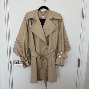 Opening Ceremony Beige Trench Coat with Belted Waist